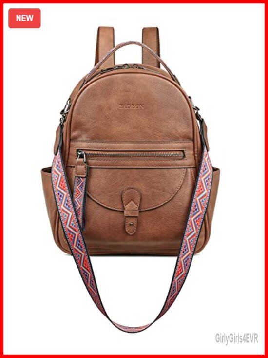 Women Vegan Leather Mini Backpack Purse, Waterproof PU Daypack, Fits iPad main image 5